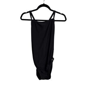 Speedo Swimsuit Women 12/38 Black ProLT Super Pro Solid One Piece Cross Back NWT